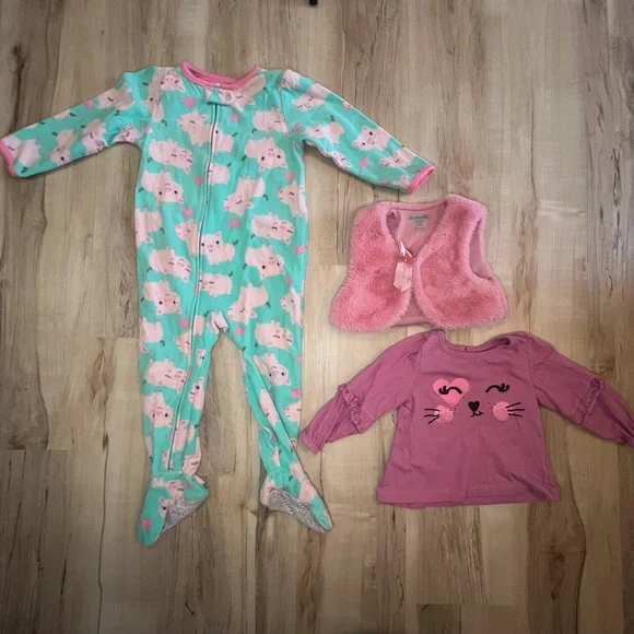 18 Piece Lot of 2T Toddler Girl Clothes Outfits Jeans Coat Hilfiger Zara
